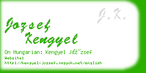 jozsef kengyel business card